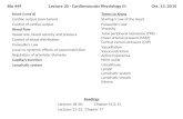 Bio 449Lecture 20 - Cardiovascular Physiology IIIOct. 15, 2010