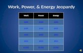 Work, Power, & Energy Jeopardy