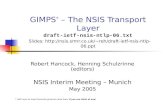 Robert Hancock, Henning Schulzrinne (editors) NSIS Interim Meeting – Munich May 2005