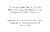 Comparative Traffic Study Morrisville-Carpenter Road versus  Crabtree Crossing Extension