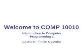 Welcome to COMP 10010