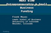 MBAX 6100 Entrepreneurship & Small Business Funding