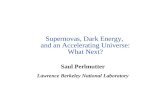 Supernovas, Dark Energy,  and an Accelerating Universe: What Next?