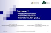 Lecture 1 - Practical information - Internet foundations - Internet evolution (part 1)