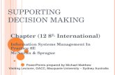 Supporting  Decision Making