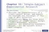 Chapter 11:  Single-Subject Experimental Research