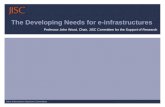 The Developing Needs for e-infrastructures