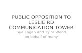 PUBLIC OPPOSITION TO LESLIE RD COMMUNICATION TOWER