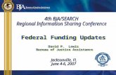 Federal Funding Updates David P.  Lewis  Bureau of Justice Assistance