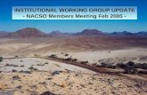 INSTITUTIONAL WORKING GROUP UPDATE - NACSO Members Meeting Feb 2005 -
