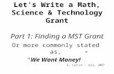 Let’s Write a Math, Science & Technology Grant Part 1: Finding a MST Grant