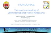 HONDURAS The most outstanding of 2009 International Year of Astronomy