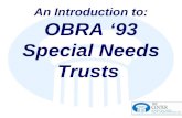 An Introduction to: OBRA ‘93 Special Needs Trusts