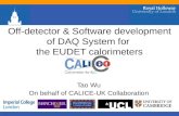 Off-detector & Software development of DAQ System for  the EUDET calorimeters