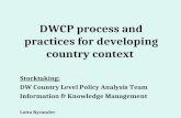 DWCP process and practices for developing country context