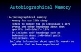 Autobiographical Memory