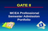 GATE II  MCEA Professional Semester Admission Portfolio