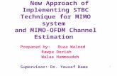New Approach  of Implementing STBC Technique  for MIMO system  and  MIMO-OFDM Channel Estimation