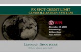 FX SPOT CREDIT LIMIT CONSOLIDATION SYSTEM