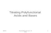 Titrating Polyfunctional  Acids and Bases