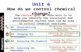 Unit 6 How do we control chemical change?