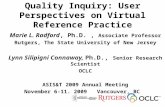 Quality Inquiry: User Perspectives on Virtual Reference Practice