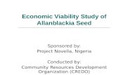 Economic Viability Study of Allanblackia Seed