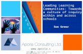Leading Learning Communities: Towards a culture of inquiry within and across schools
