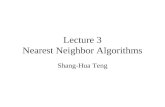 Lecture 3 Nearest Neighbor Algorithms