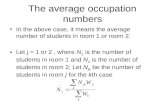 The average occupation numbers
