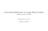 Cascading Behavior in Large Blog Graphs Patterns and a Model