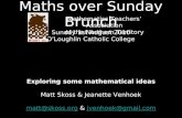 Maths over Sunday Brunch Sunday 1st August 2010 O’Loughlin Catholic College