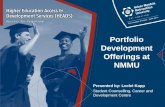 Portfolio Development Offerings at NMMU