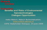 Benefits and Risks of Environmental Nanotechnologies Dialogue Opportunities