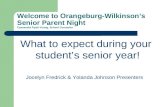 Welcome to Orangeburg-Wilkinson’s Senior Parent Night Cassandra Pyatt-Young, School Counselor