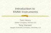 Introduction to  RMW Instruments