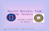 Recent Results from the Tevatron