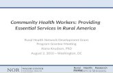 Community Health Workers: Providing Essential Services in Rural America