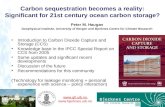 Carbon sequestration becomes a reality: Significant for 21st century ocean carbon storage?