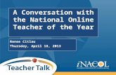 A Conversation with the National Online Teacher of the Year
