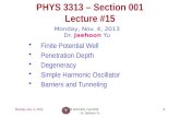 PHYS  3313  – Section 001 Lecture  #15
