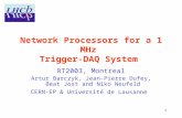 Network Processors for a 1 MHz  Trigger-DAQ System