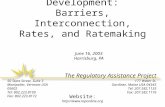 Facilitating DR Development: Barriers, Interconnection, Rates, and Ratemaking