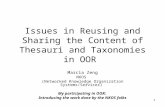 Issues in Reusing and Sharing the Content of Thesauri and Taxonomies in OOR