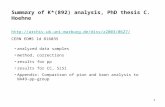 Summary of K*(892) analysis, PhD thesis C. Hoehne archiv.ub.uni-marburg.de/diss/z2003/0627