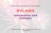 Florida Nursing Students ’  Association BYLAWS Information and Changes