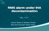 RMS alarm under IHA decontamination