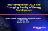 Star Symposium 2013 The Changing Reality of Energy Development