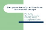 European Security: A View from East-central Europe