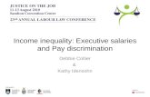 Income inequality: Executive salaries and Pay discrimination